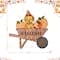 Glitzhome® 36.25" Lighted Fall Pumpkin Wheel Barrow Outdoor Decor with Warm White LED Lights